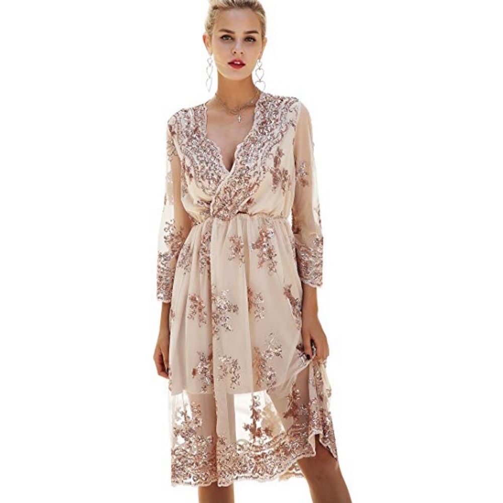 Gold Sequin Dress